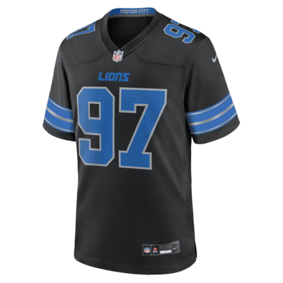 【新品／L】アイアンメイデン漢字AMERICAN FOOTBALL JERSEY Detroit Lions #26 Jahmyr Gibbs Jersey Blue New 100% Stitched